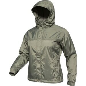 Guides Choice Mens Olive Green Ripstop Rain Jacket Hooded Pit Zips Small